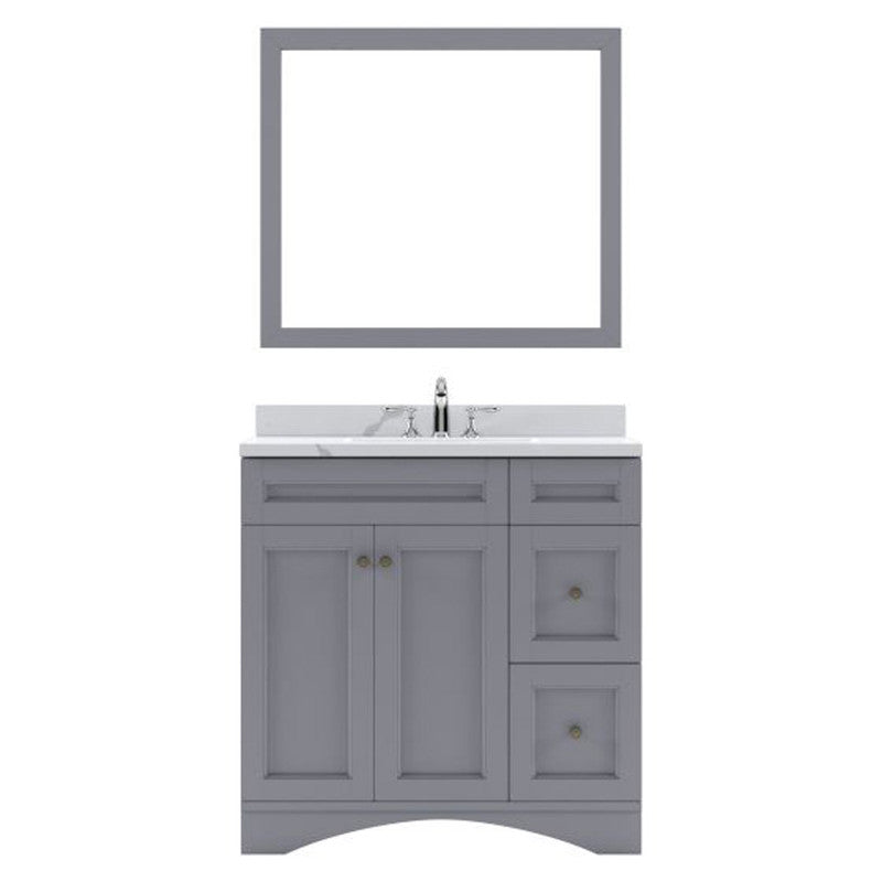 Modern Fittings Elise 36" Single Bath Vanity with Calacatta Quartz Top and Square Sink