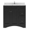 Modern Fittings Elise 36" Single Bath Vanity with Cultured Marble Quartz Top and Round Sink