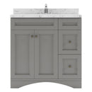 Modern Fittings Elise 36" Single Bath Vanity with Cultured Marble Quartz Top and Round Sink