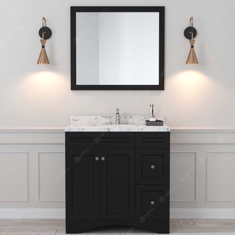 Modern Fittings Elise 36" Single Bath Vanity with Cultured Marble Quartz Top and Square Sink