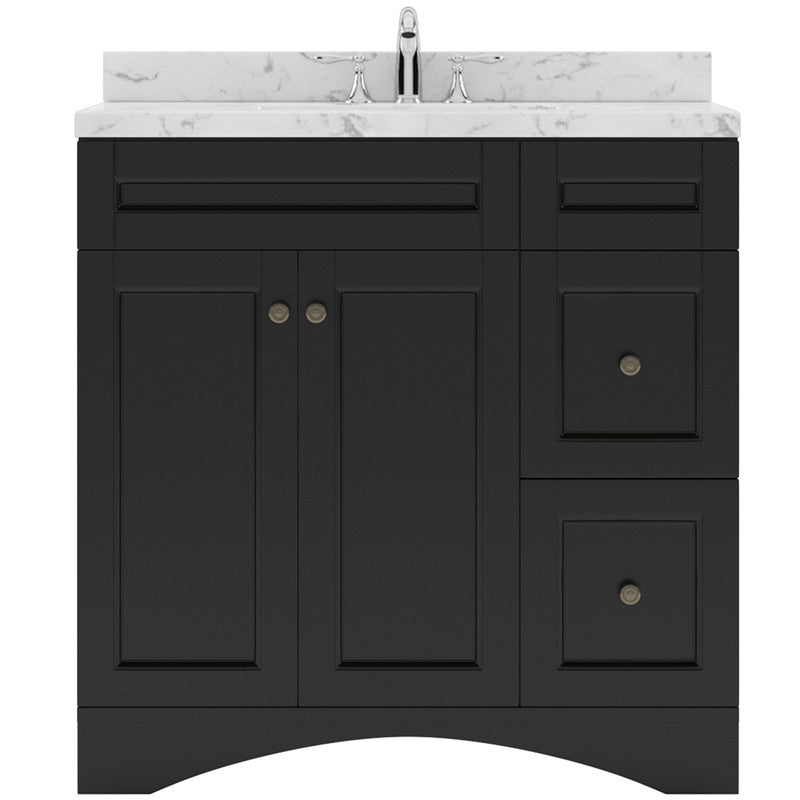 Modern Fittings Elise 36" Single Bath Vanity with Cultured Marble Quartz Top and Square Sink