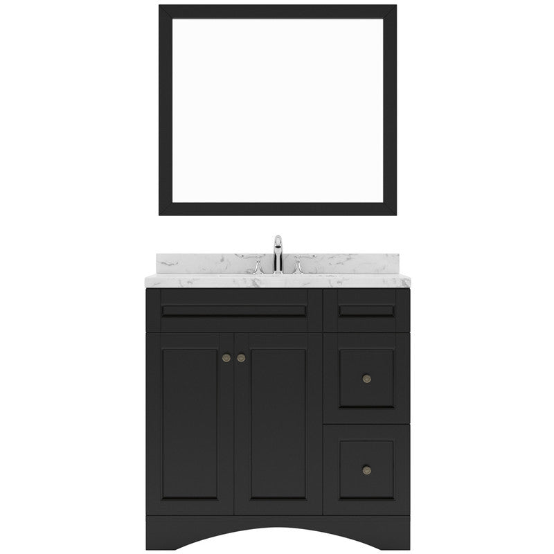 Modern Fittings Elise 36" Single Bath Vanity with Cultured Marble Quartz Top and Square Sink