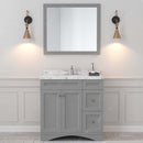 Modern Fittings Elise 36" Single Bath Vanity with Cultured Marble Quartz Top and Square Sink