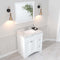 Modern Fittings Elise 36" Single Bath Vanity with Cultured Marble Quartz Top and Square Sink Faucet