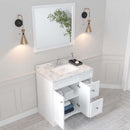 Modern Fittings Elise 36" Single Bath Vanity with Cultured Marble Quartz Top and Square Sink