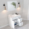 Modern Fittings Elise 36" Single Bath Vanity with Cultured Marble Quartz Top and Square Sink Faucet