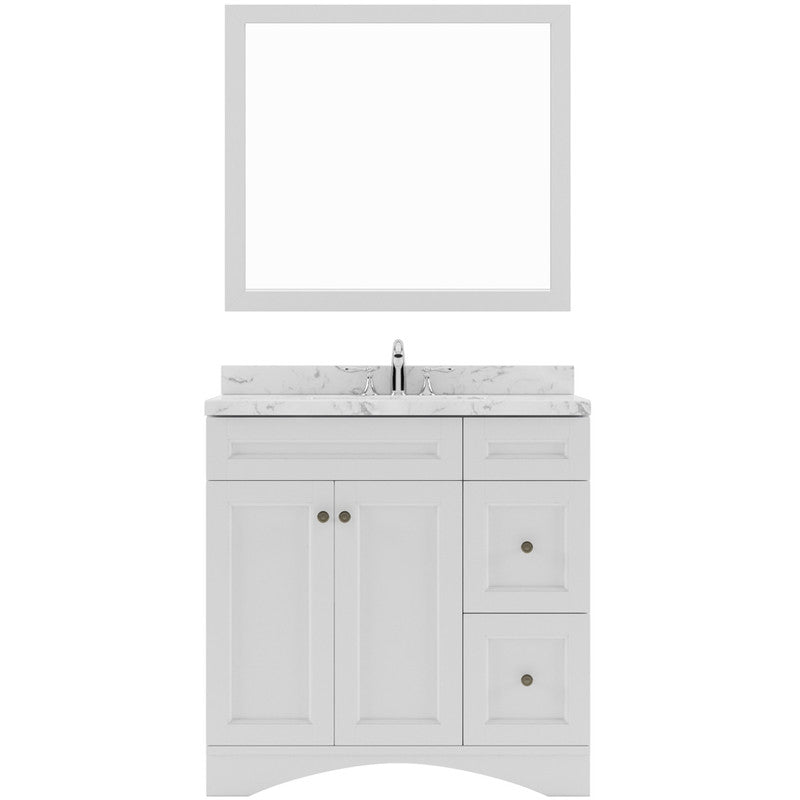 Modern Fittings Elise 36" Single Bath Vanity with Cultured Marble Quartz Top and Square Sink