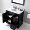 Modern Fittings Elise 36" Single Bath Vanity with White Marble Top and Round Sink