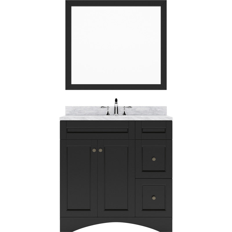 Modern Fittings Elise 36" Single Bath Vanity with White Marble Top and Round Sink