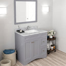 Modern Fittings Elise 36" Single Bath Vanity in Espresso with White Marble Top and Square Sink