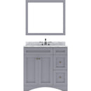 Modern Fittings Elise 36" Single Bath Vanity in Espresso with White Marble Top and Square Sink