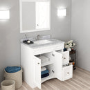 Modern Fittings Elise 36" Single Bath Vanity in Espresso with White Marble Top and Square Sink