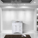 Modern Fittings Elise 36" Single Bath Vanity in Espresso with White Marble Top and Square Sink