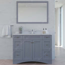 Modern Fittings Elise 48" Single Bath Vanity with Calacatta Quartz Top and Round Sink Faucet