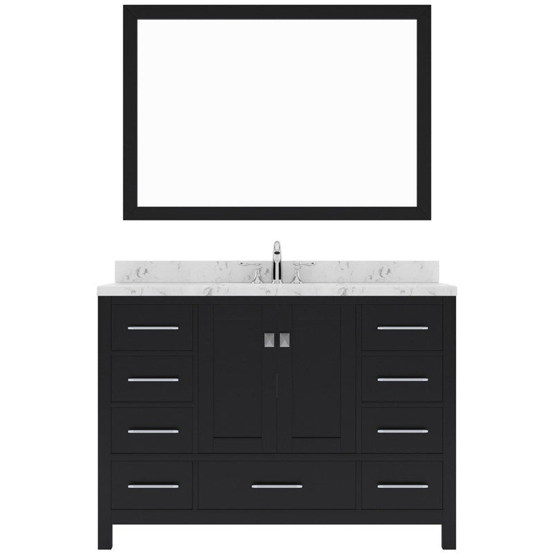 Modern Fittings Elise 48" Single Bath Vanity with Calacatta Quartz Top and Square Sink