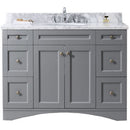 Modern Fittings Elise 48" Single Bath Vanity with Calacatta Quartz Top and Square Sink Faucet