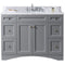 Modern Fittings Elise 48" Single Bath Vanity with Calacatta Quartz Top and Square Sink Faucet