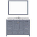 Modern Fittings Elise 48" Single Bath Vanity with Calacatta Quartz Top and Square Sink Faucet