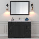 Modern Fittings Elise 48" Single Bath Vanity with Cultured Marble Quartz Top and Round Sink Faucet