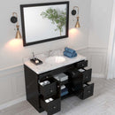 Modern Fittings Elise 48" Single Bath Vanity with Cultured Marble Quartz Top and Round Sink