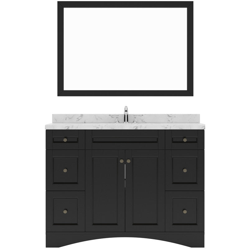 Modern Fittings Elise 48" Single Bath Vanity with Cultured Marble Quartz Top and Round Sink