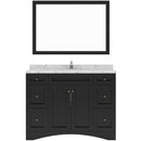 Modern Fittings Elise 48" Single Bath Vanity with Cultured Marble Quartz Top and Round Sink Faucet