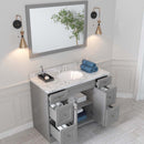 Modern Fittings Elise 48" Single Bath Vanity with Cultured Marble Quartz Top and Round Sink Faucet