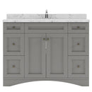 Modern Fittings Elise 48" Single Bath Vanity with Cultured Marble Quartz Top and Round Sink