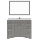 Modern Fittings Elise 48" Single Bath Vanity with Cultured Marble Quartz Top and Round Sink