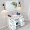 Modern Fittings Elise 48" Single Bath Vanity with Cultured Marble Quartz Top and Round Sink Faucet