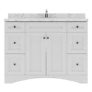 Modern Fittings Elise 48" Single Bath Vanity with Cultured Marble Quartz Top and Round Sink