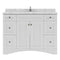 Modern Fittings Elise 48" Single Bath Vanity with Cultured Marble Quartz Top and Round Sink