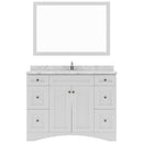 Modern Fittings Elise 48" Single Bath Vanity with Cultured Marble Quartz Top and Round Sink