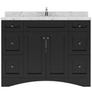 Modern Fittings Elise 48" Single Bath Vanity with Cultured Marble Quartz Top and Square Sink