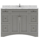 Modern Fittings Elise 48" Single Bath Vanity with Cultured Marble Quartz Top and Square Sink