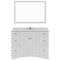 Modern Fittings Elise 48" Single Bath Vanity with Cultured Marble Quartz Top and Square Sink Faucet