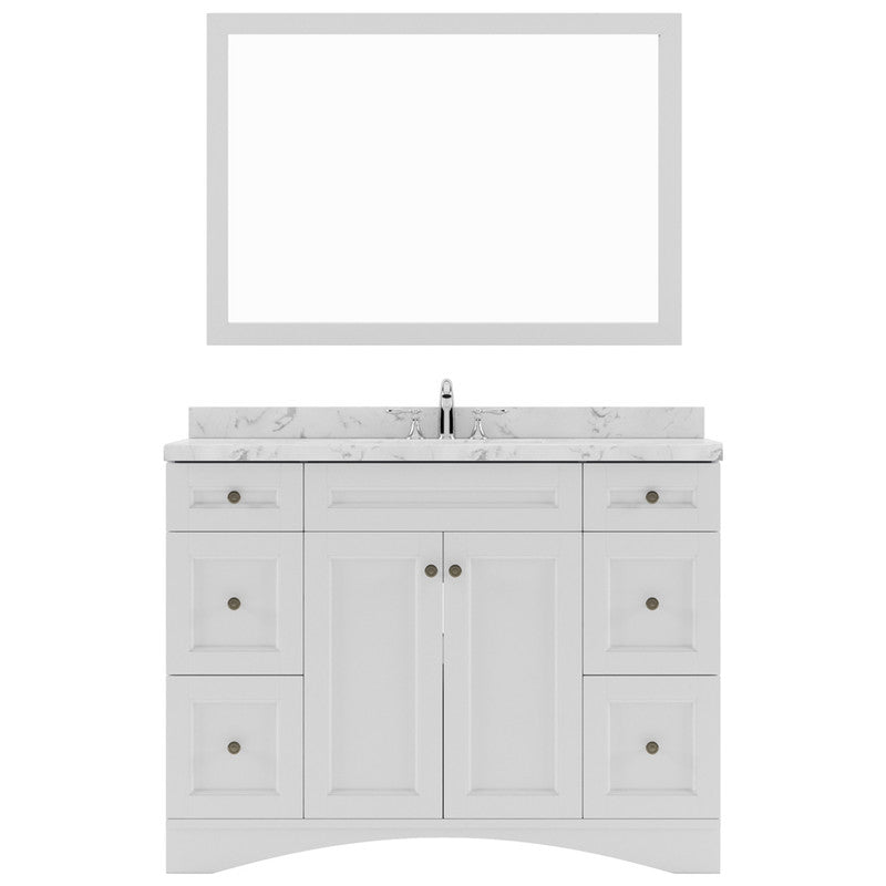 Modern Fittings Elise 48" Single Bath Vanity with Cultured Marble Quartz Top and Square Sink