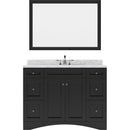 Modern Fittings Elise 48" Single Bath Vanity with White Marble Top and Round Sink