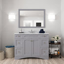 Modern Fittings Elise 48" Single Bath Vanity with White Marble Top and Round Sink