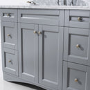 Modern Fittings Elise 48" Single Bath Vanity with White Marble Top and Round Sink