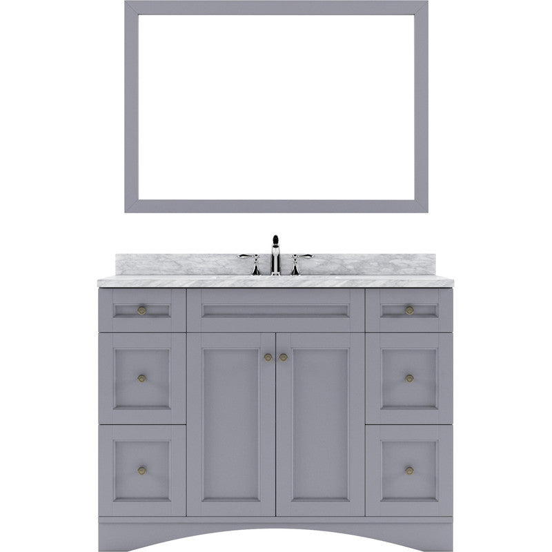 Modern Fittings Elise 48" Single Bath Vanity with White Marble Top and Round Sink