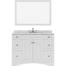 Modern Fittings Elise 48" Single Bath Vanity with White Marble Top and Round Sink