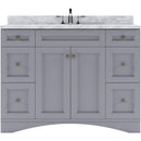 Modern Fittings Elise 48" Single Bath Vanity with Marble Top and Square Sink