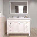 Modern Fittings Tiffany 48" Single Bath Vanity with Calacatta Quartz Top and Square Sink