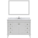 Modern Fittings Tiffany 48" Single Bath Vanity with Calacatta Quartz Top and Square Sink