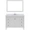 Modern Fittings Tiffany 48" Single Bath Vanity with Calacatta Quartz Top and Square Sink Faucet