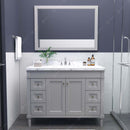 Modern Fittings Tiffany 48" Single Bath Vanity with Cultured Marble Quartz Top and Round Sink