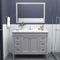 Modern Fittings Tiffany 48" Single Bath Vanity with Cultured Marble Quartz Top and Round Sink