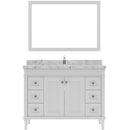 Modern Fittings Tiffany 48" Single Bath Vanity with Cultured Marble Quartz Top and Round Sink