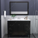 Modern Fittings Tiffany 48" Single Bath Vanity with Cultured Marble Quartz Top and Square Sink